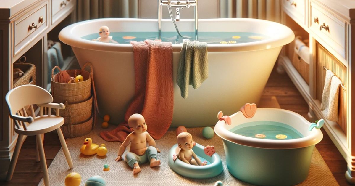 Baby badekar i forskellige størrelser