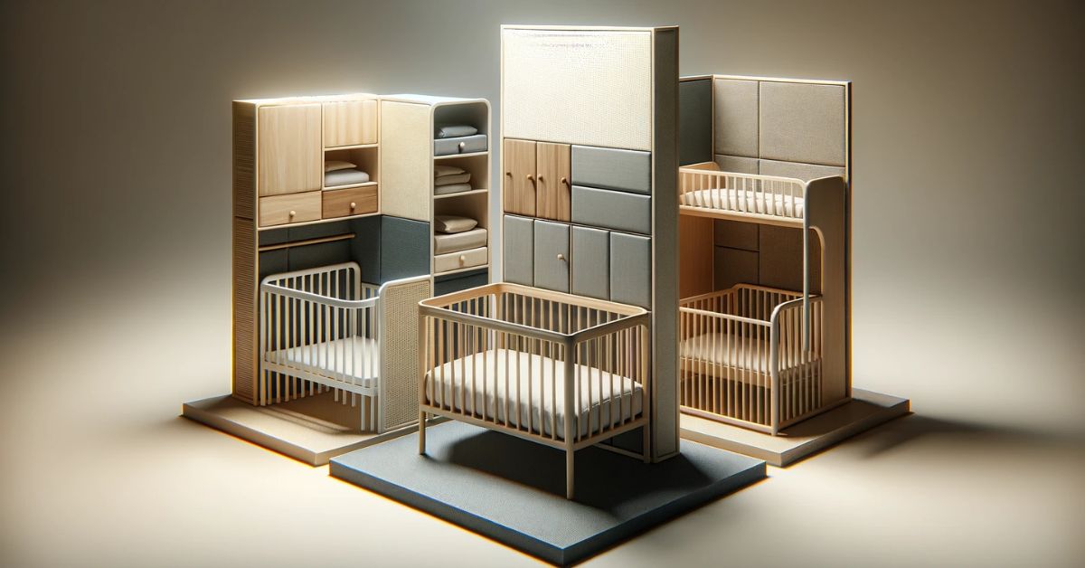 Bedside cribs i forskellige designs