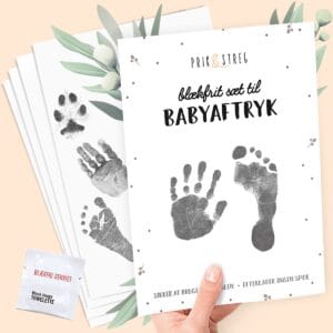Aftrykssæt til baby hånd og fod DIY | Babyaftryk | Blækfri