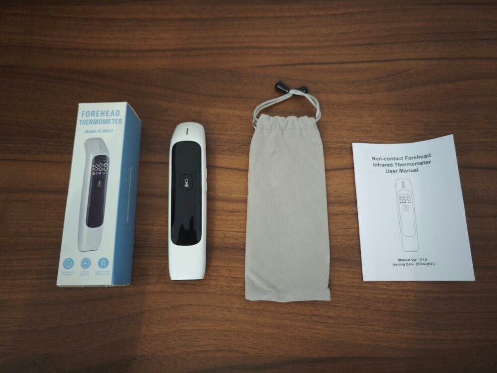 Termy pandetermometer, opbevaringspose og manual